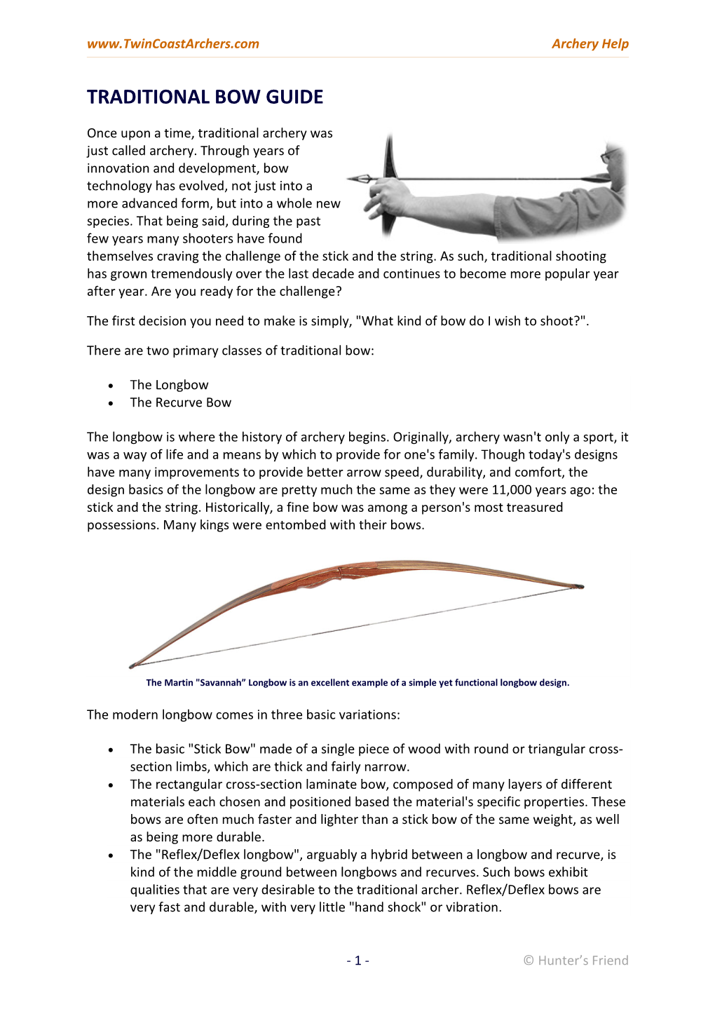 Traditional Bow Guide