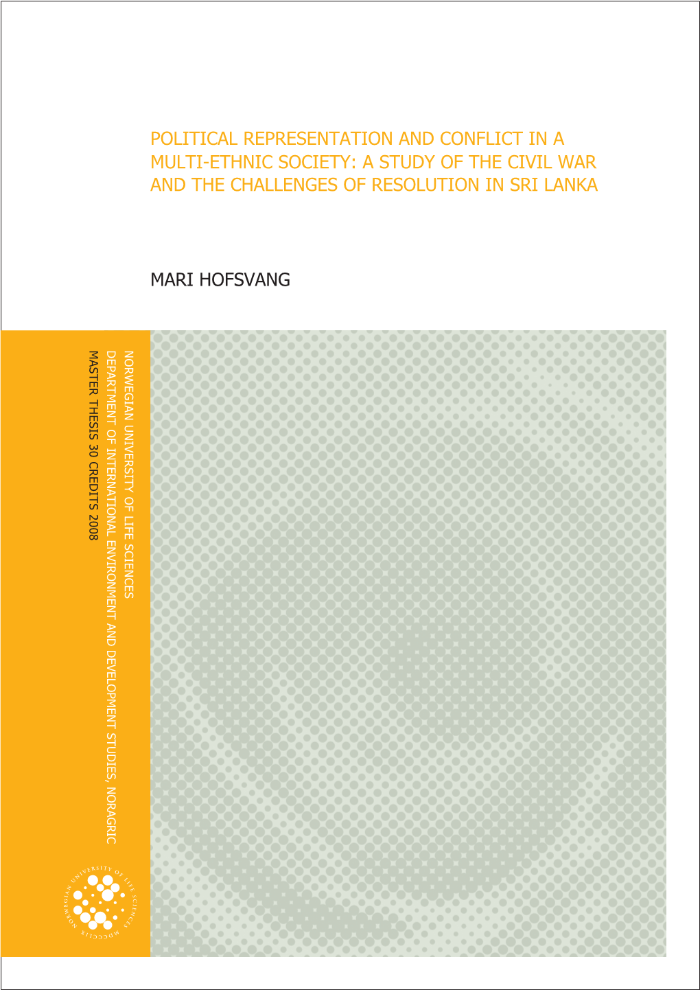 Political Representation and Conflict in a Multi