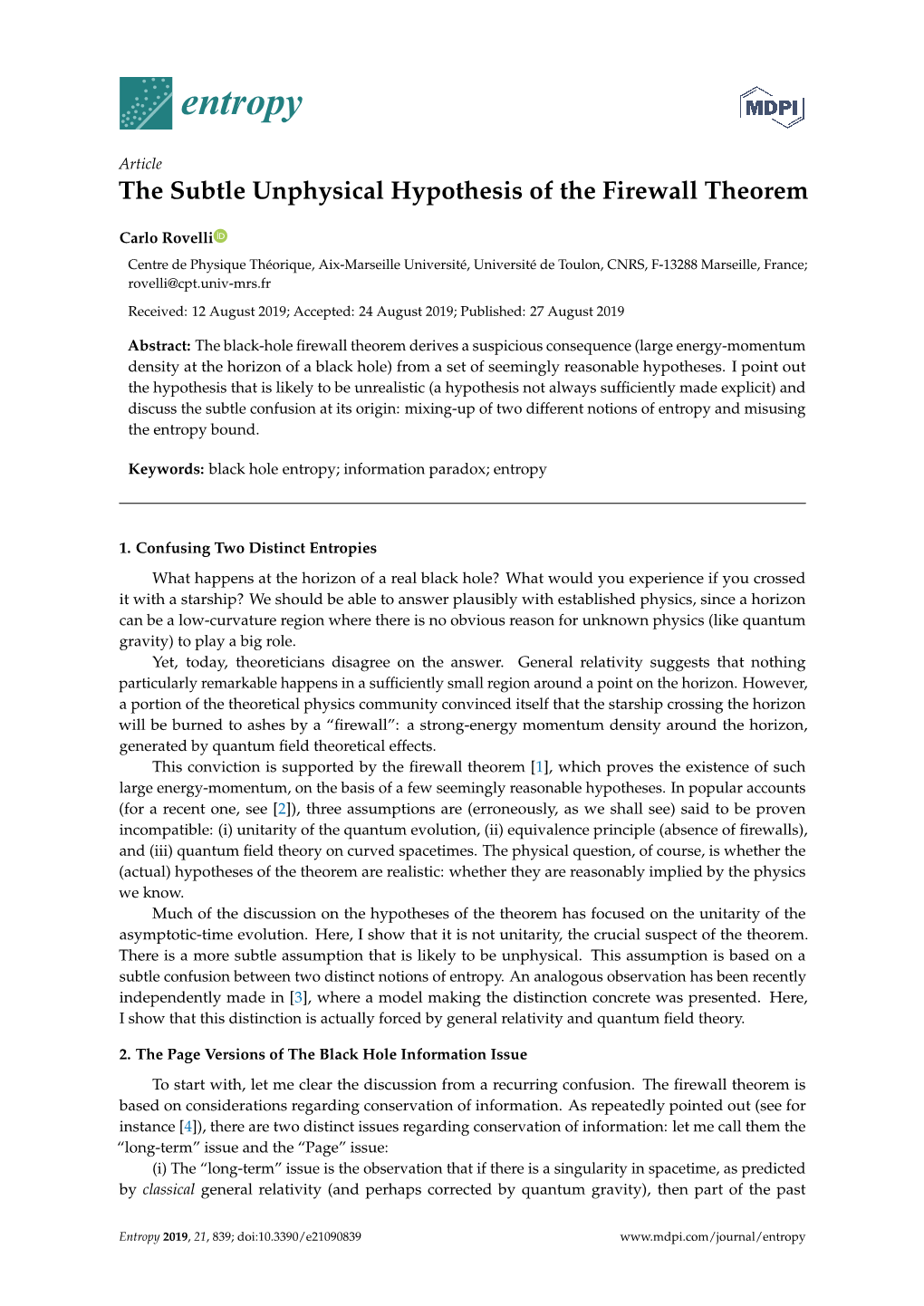 [0.91]The Subtle Unphysical Hypothesis of the Firewall Theorem