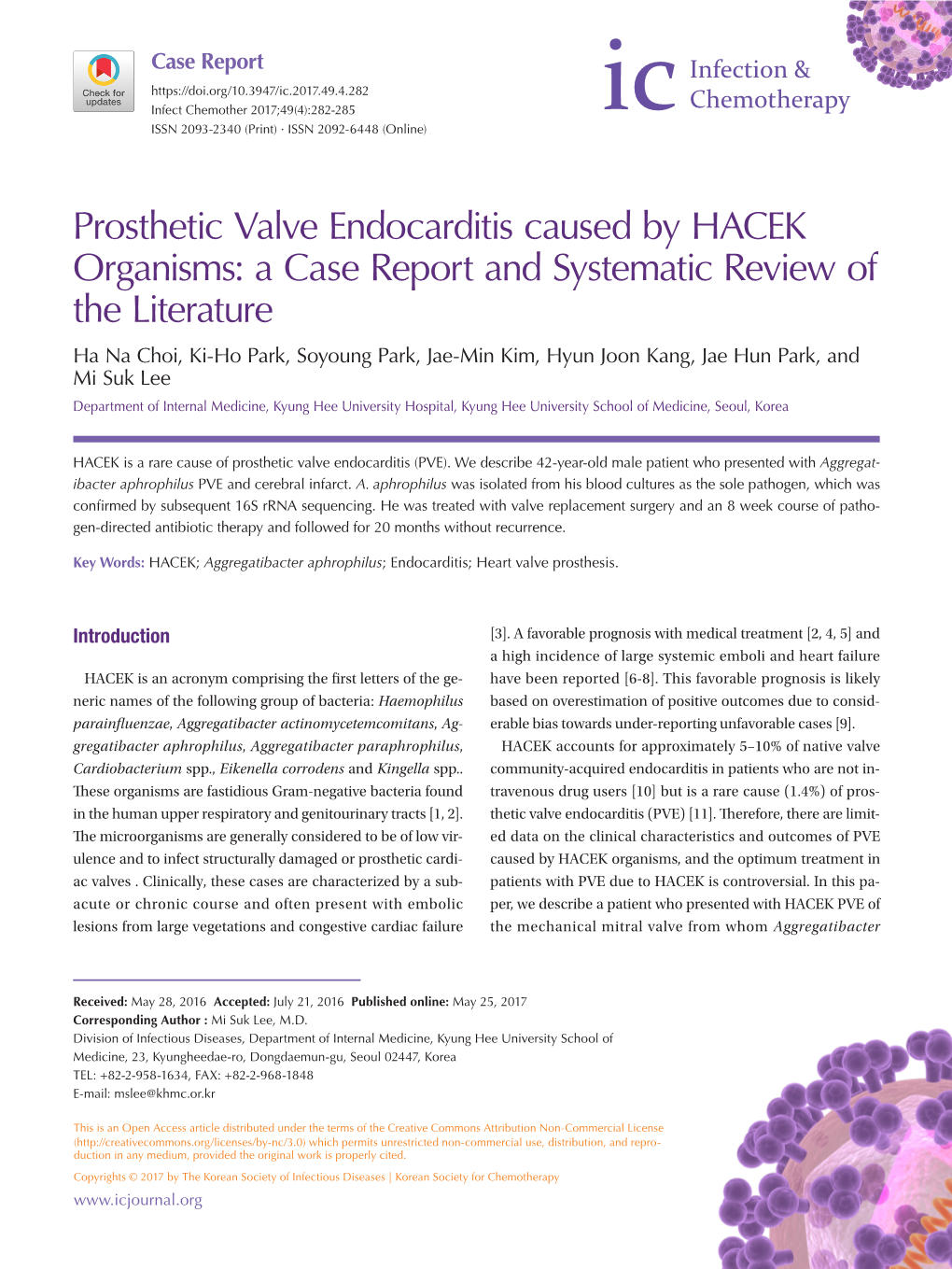 Prosthetic Valve Endocarditis Caused by HACEK