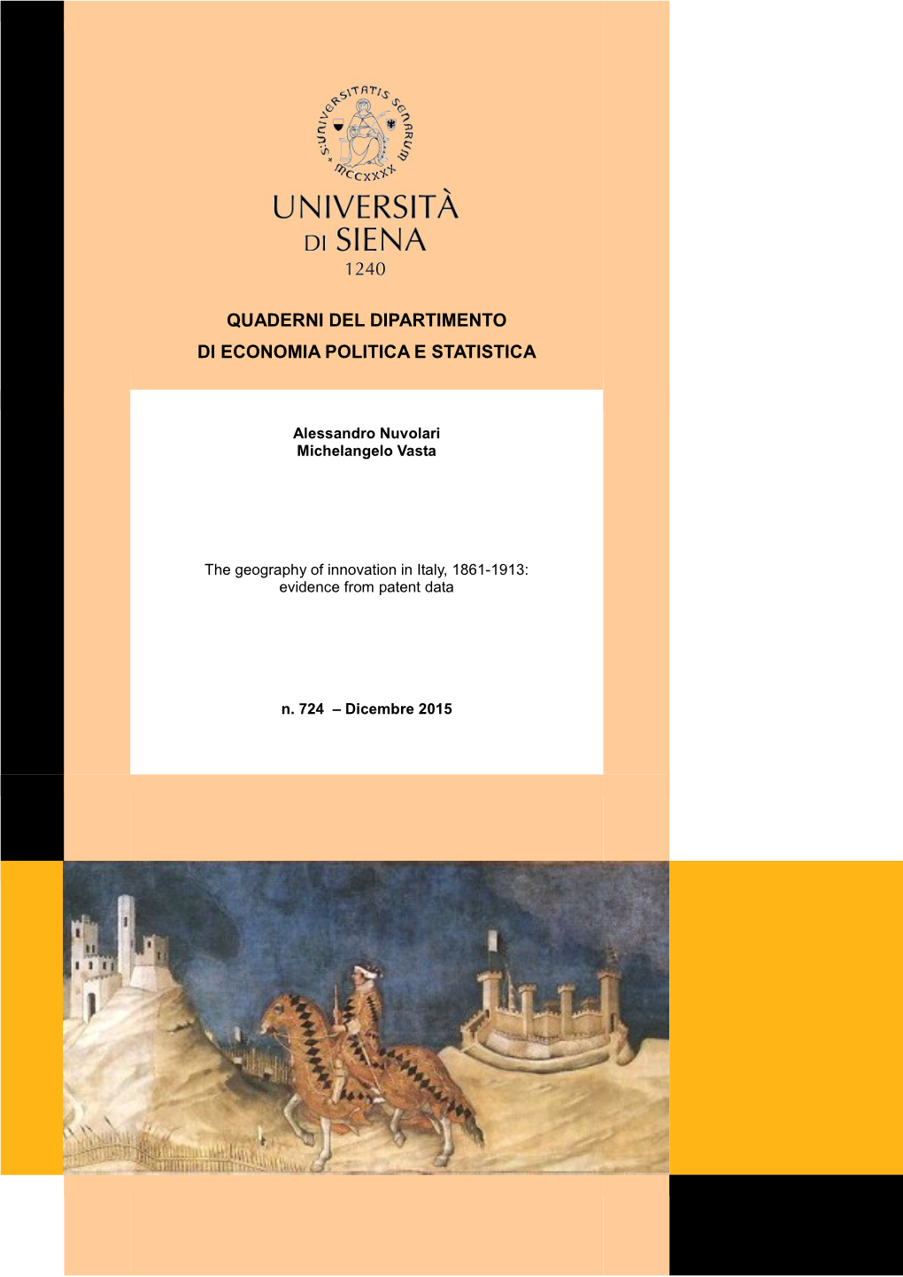 Quaderni Del Dipartimento Di Economia Politica E Statistica