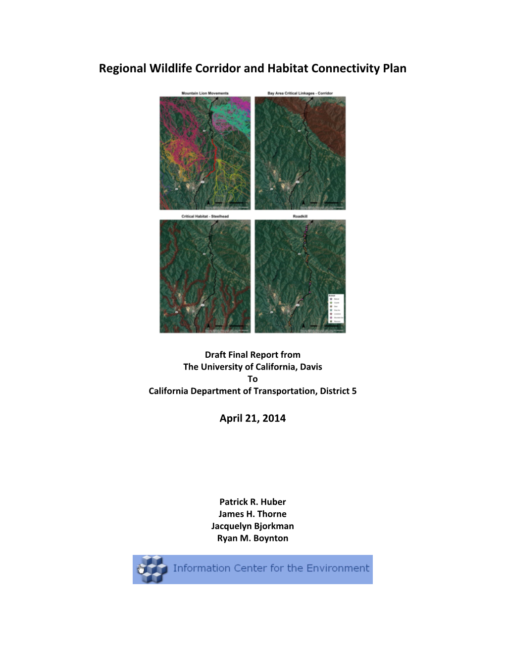 Regional Wildlife Corridor and Habitat Connectivity Plan