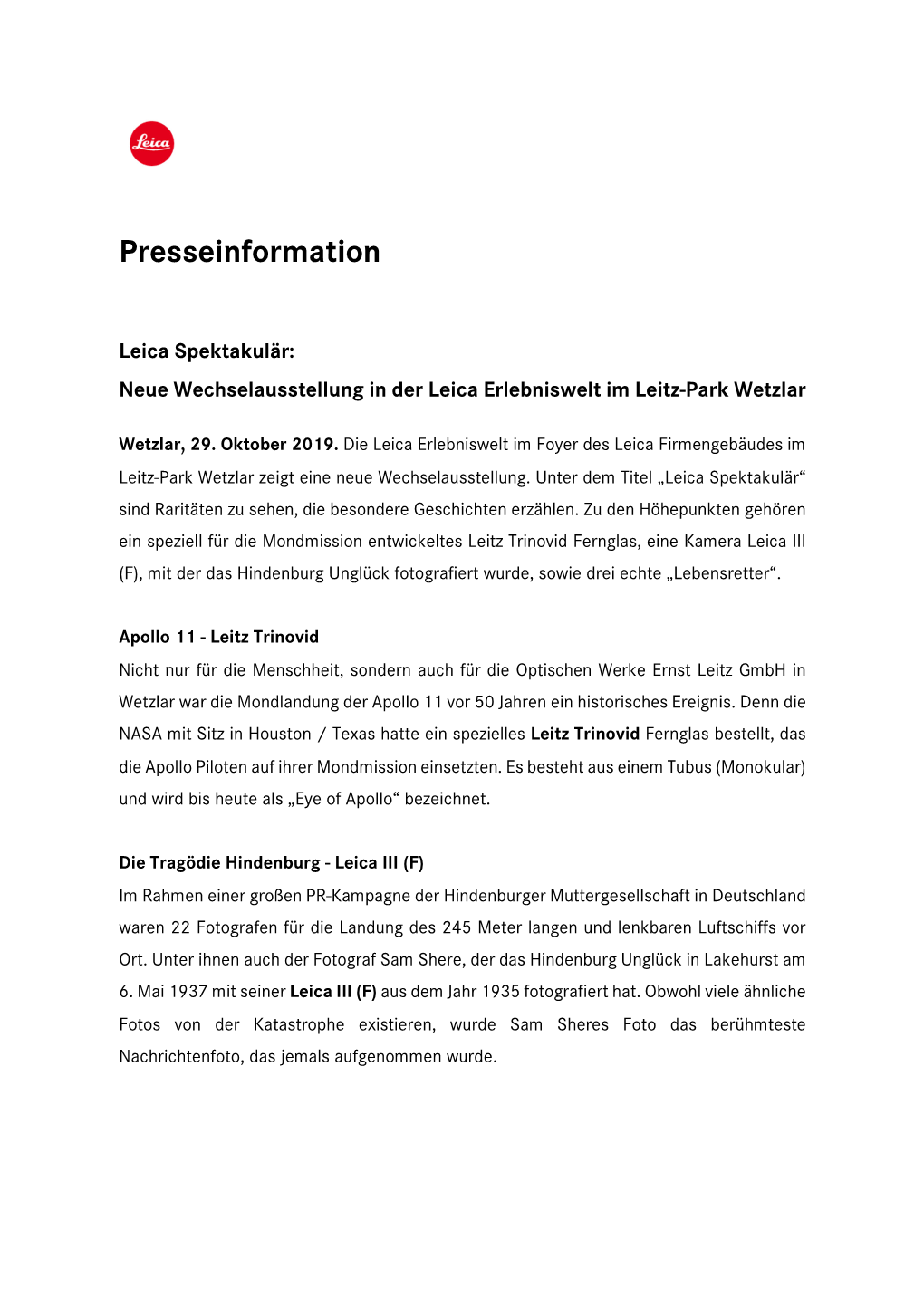 Presseinformation Neue Wechselausstellung Im Leitz-Park.Pdf