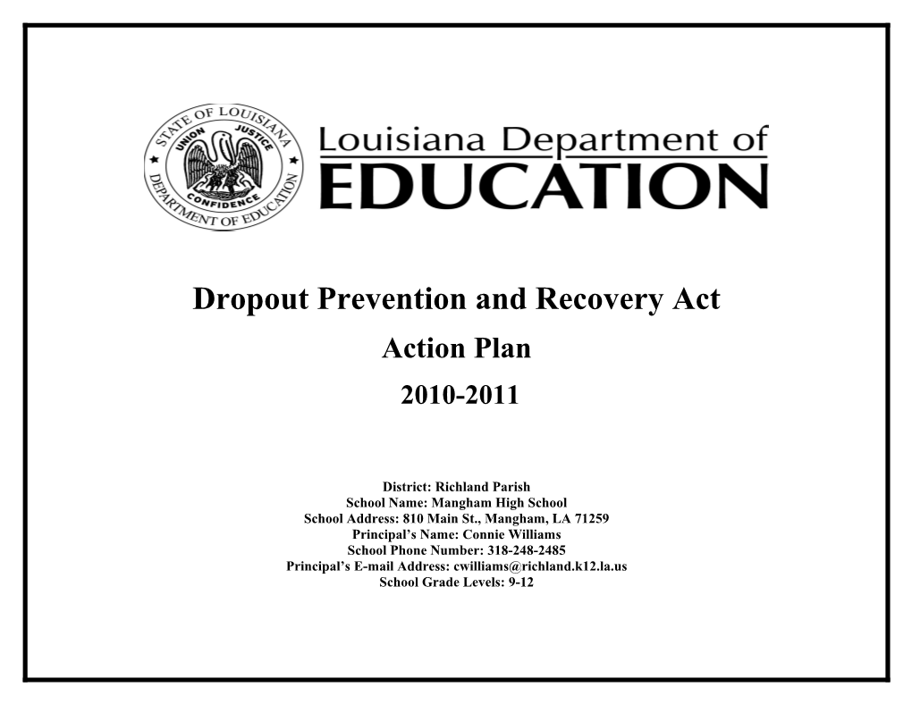 Dropout Prevention And Recovery Act