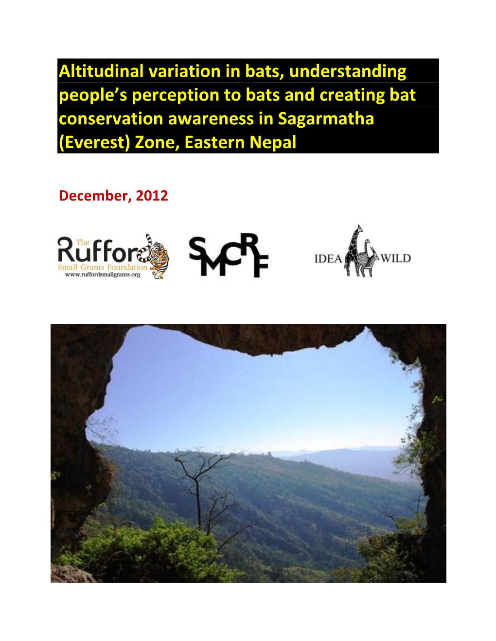 Altitudinal Variation in Bats, Understanding People's Perception