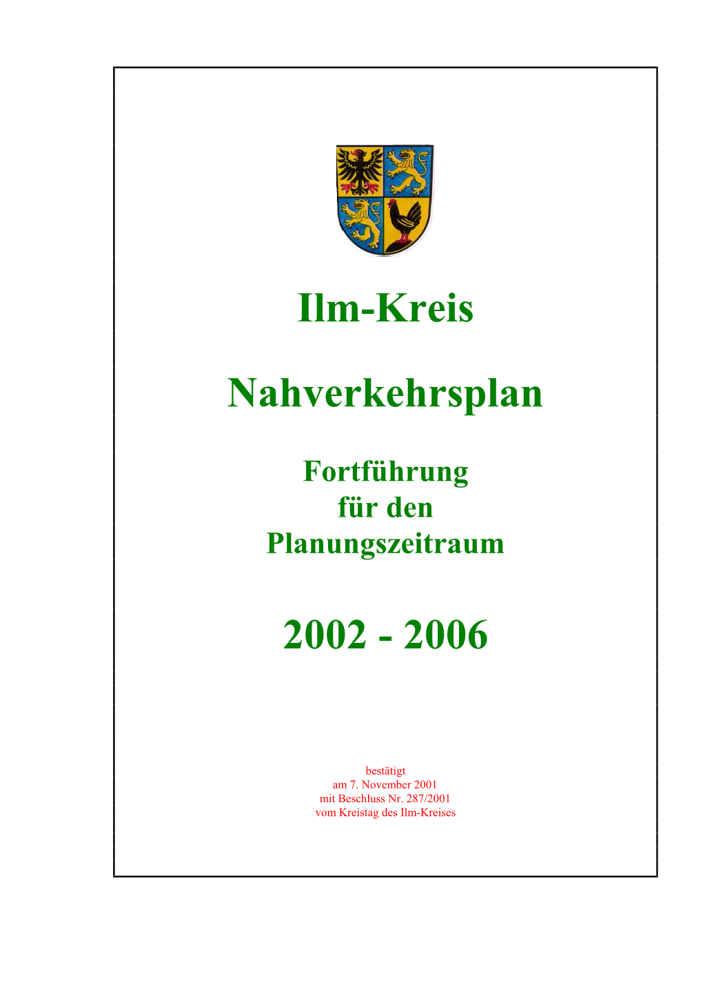 Ilm-Kreis Nahverkehrsplan 2002