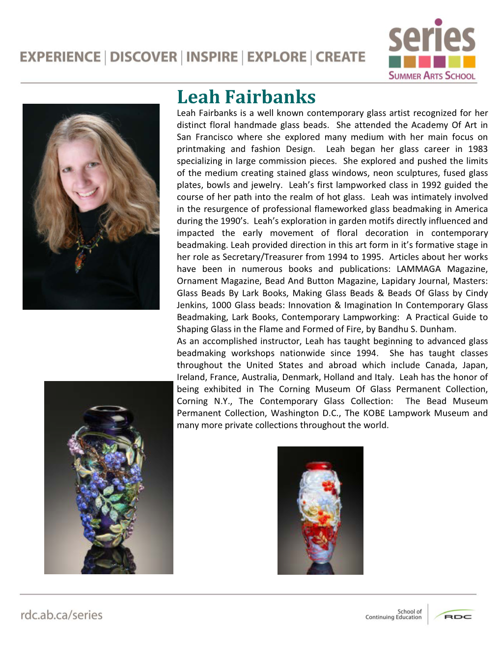 Leah Fairbanks Leah Fairbanks Is a Well Known Contemporary Glass Artist Recognized for Her Distinct Floral Handmade Glass Beads