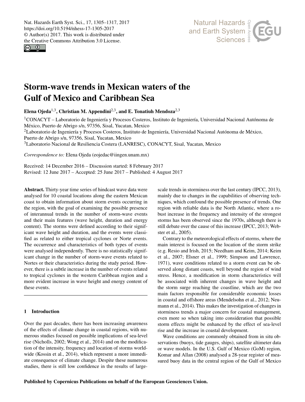 Storm-Wave Trends in Mexican Waters of the Gulf of Mexico and Caribbean Sea