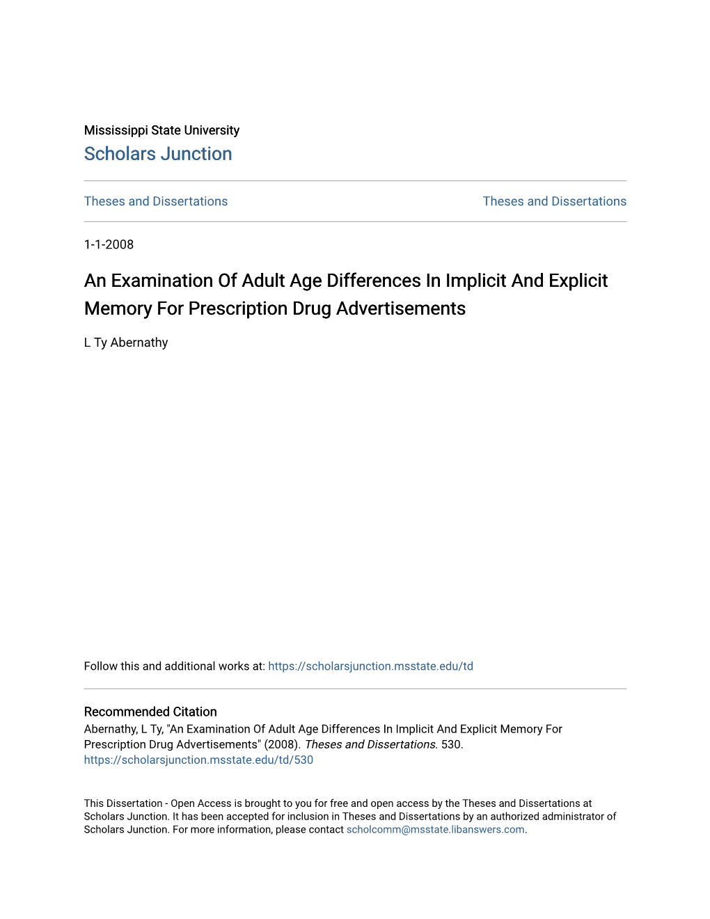 An Examination of Adult Age Differences in Implicit and Explicit Memory for Prescription Drug Advertisements