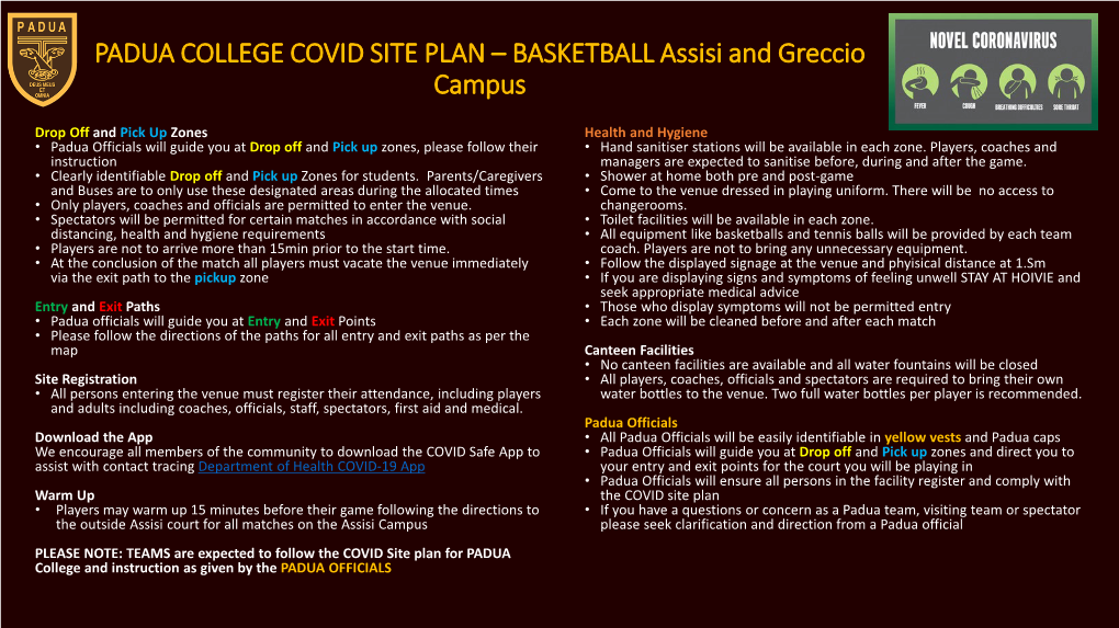 Term 3 Sport Padua College Basketball Assisi and Greccio
