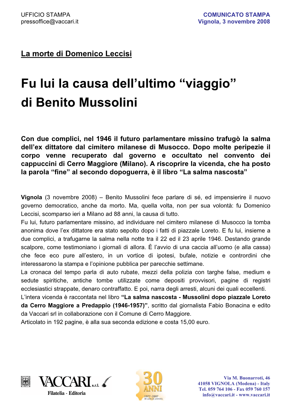 Di Benito Mussolini
