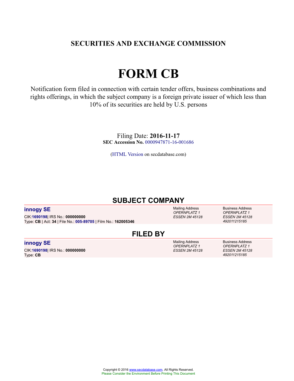 Innogy SE Form CB Filed 2016-11-17