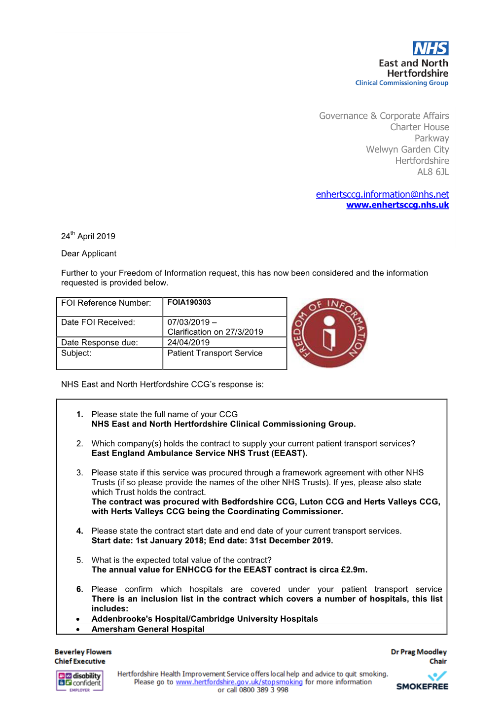 RESPONSE FOI190303.Pdf