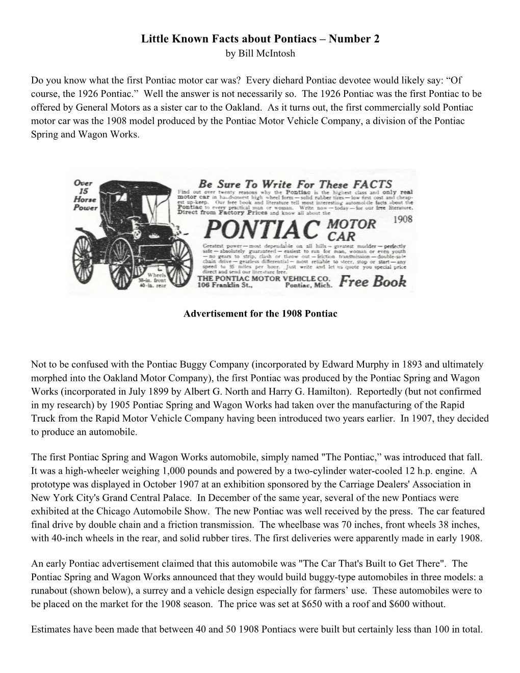 Little Known Facts About Pontiacs No 2 Final Edited