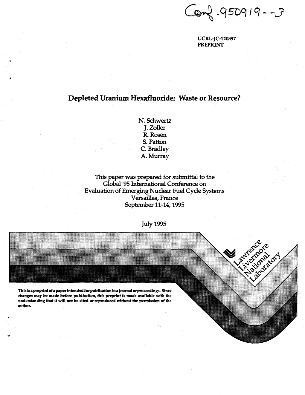 Depleted Uranium Hexafluoride: Waste Or Resource?