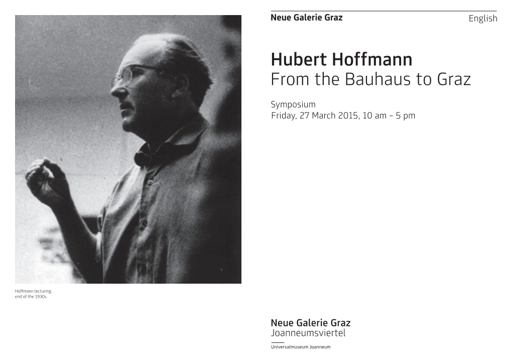 Symposium Hubert Hoffmann