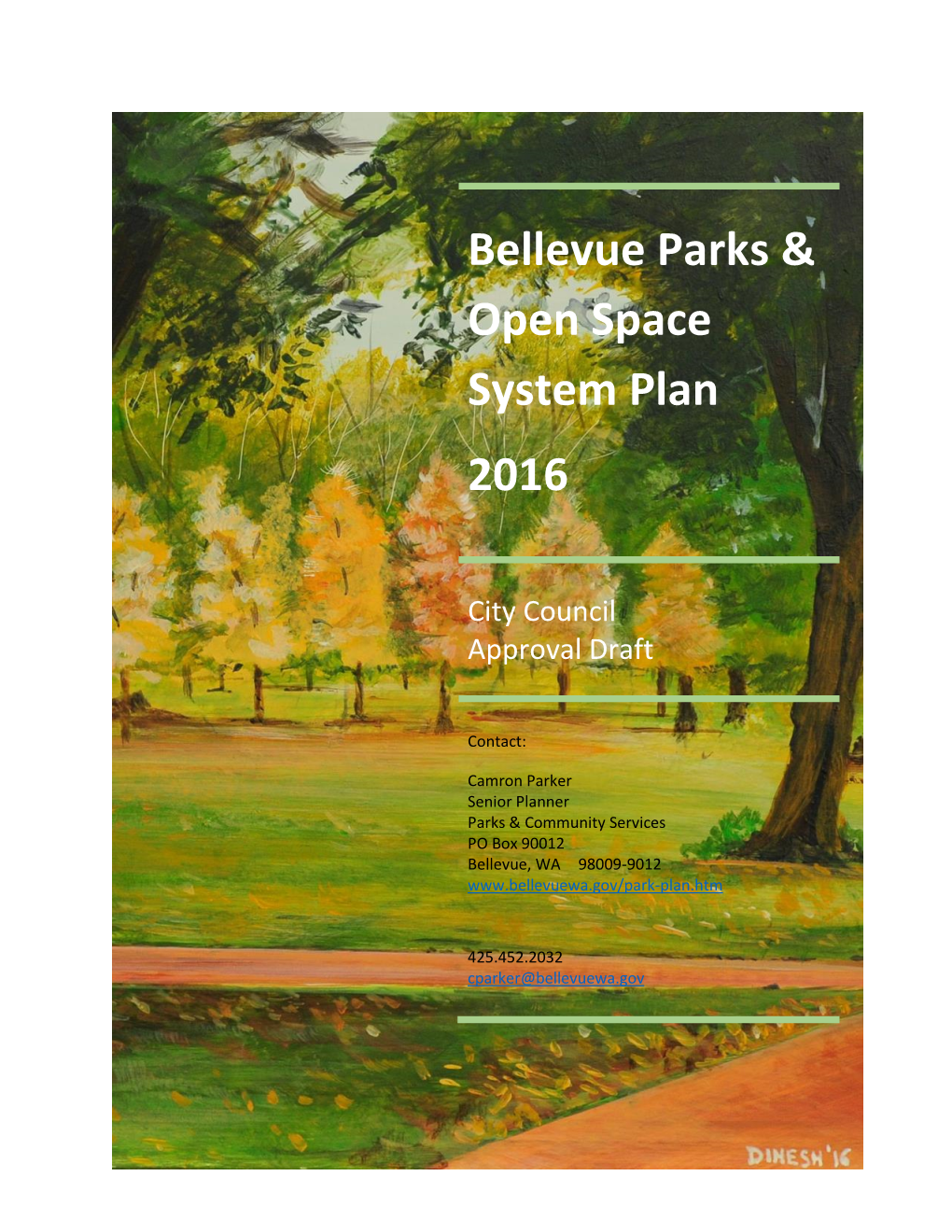 Bellevue Parks & Open Space System Plan 2016
