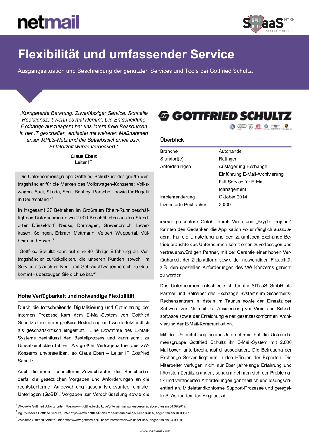 Referenz Gottfried Schultz