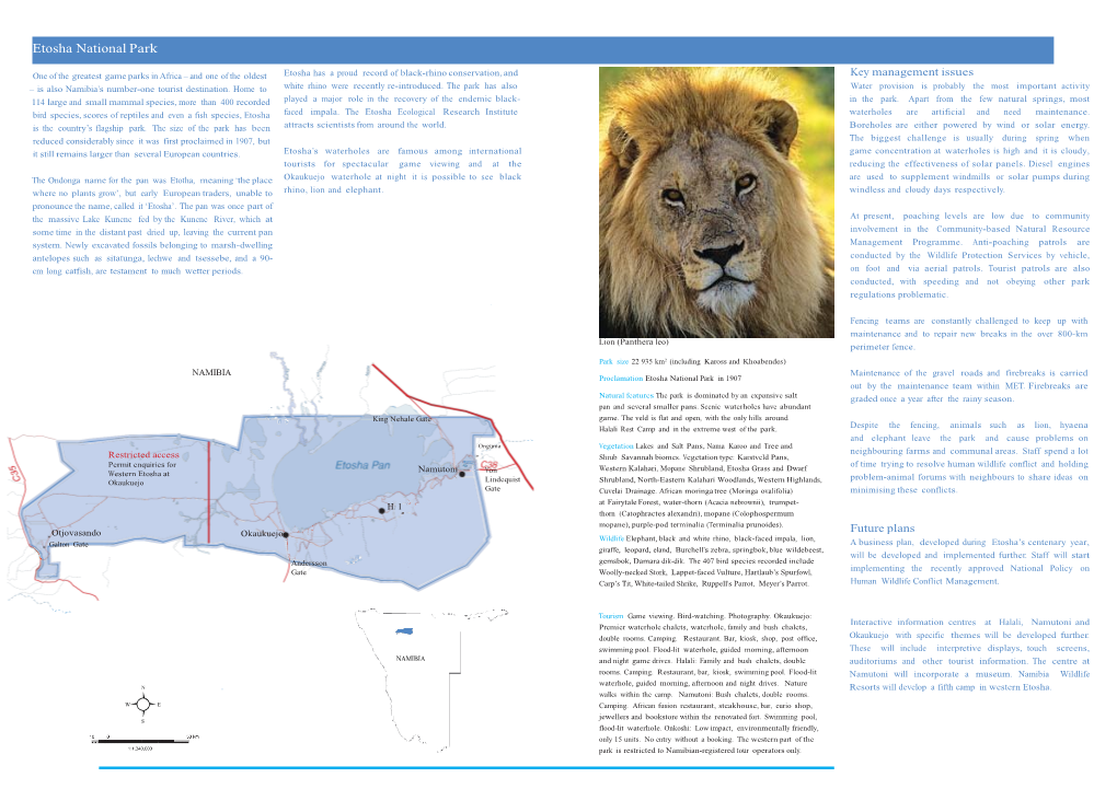 To Download the Etosha National Park Brochure