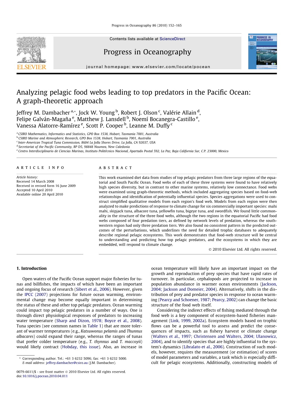 Analyzing Pelagic Food Webs Leading to Top Predators in the Pacific Ocean