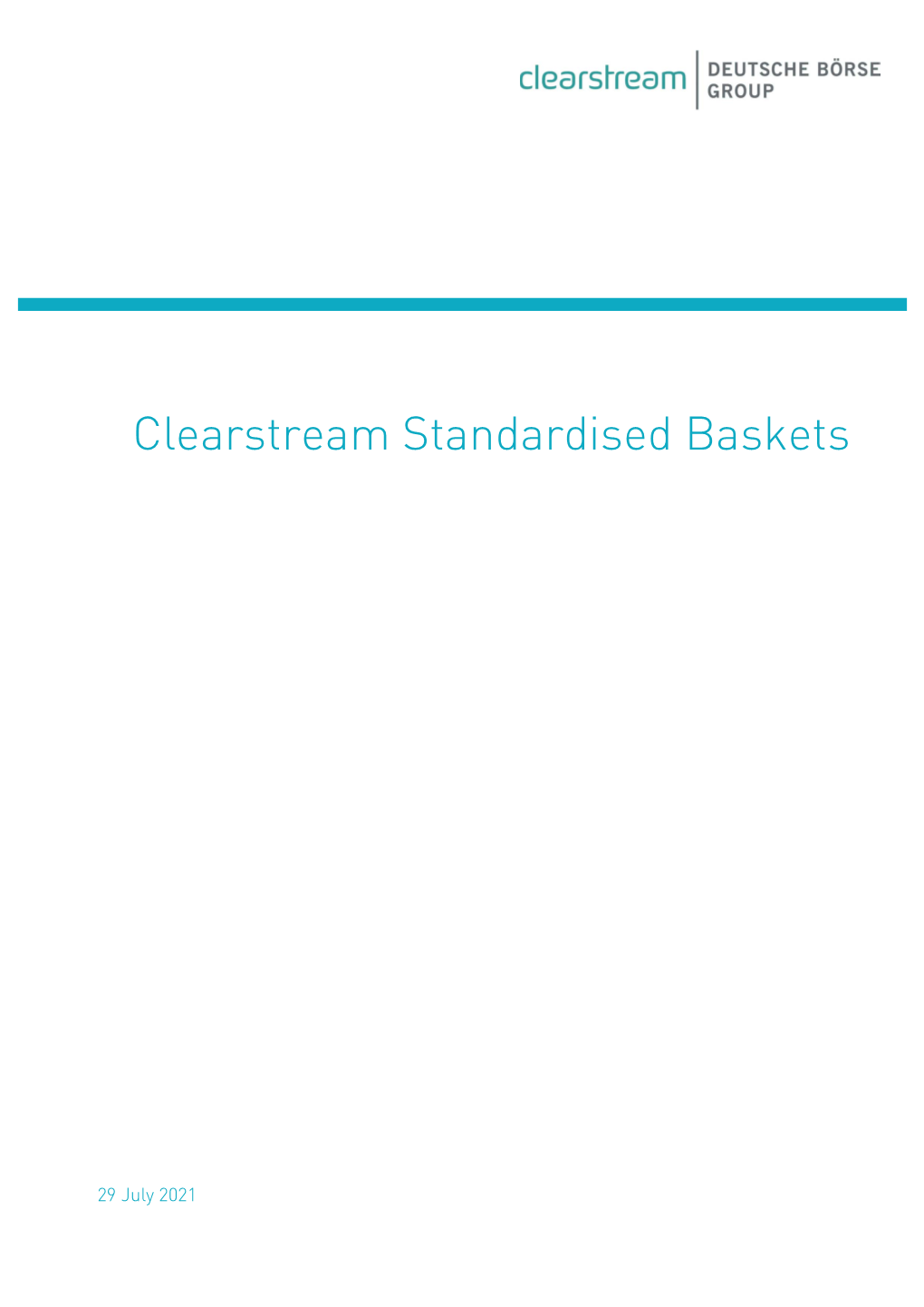 Clearstream Standardised Baskets