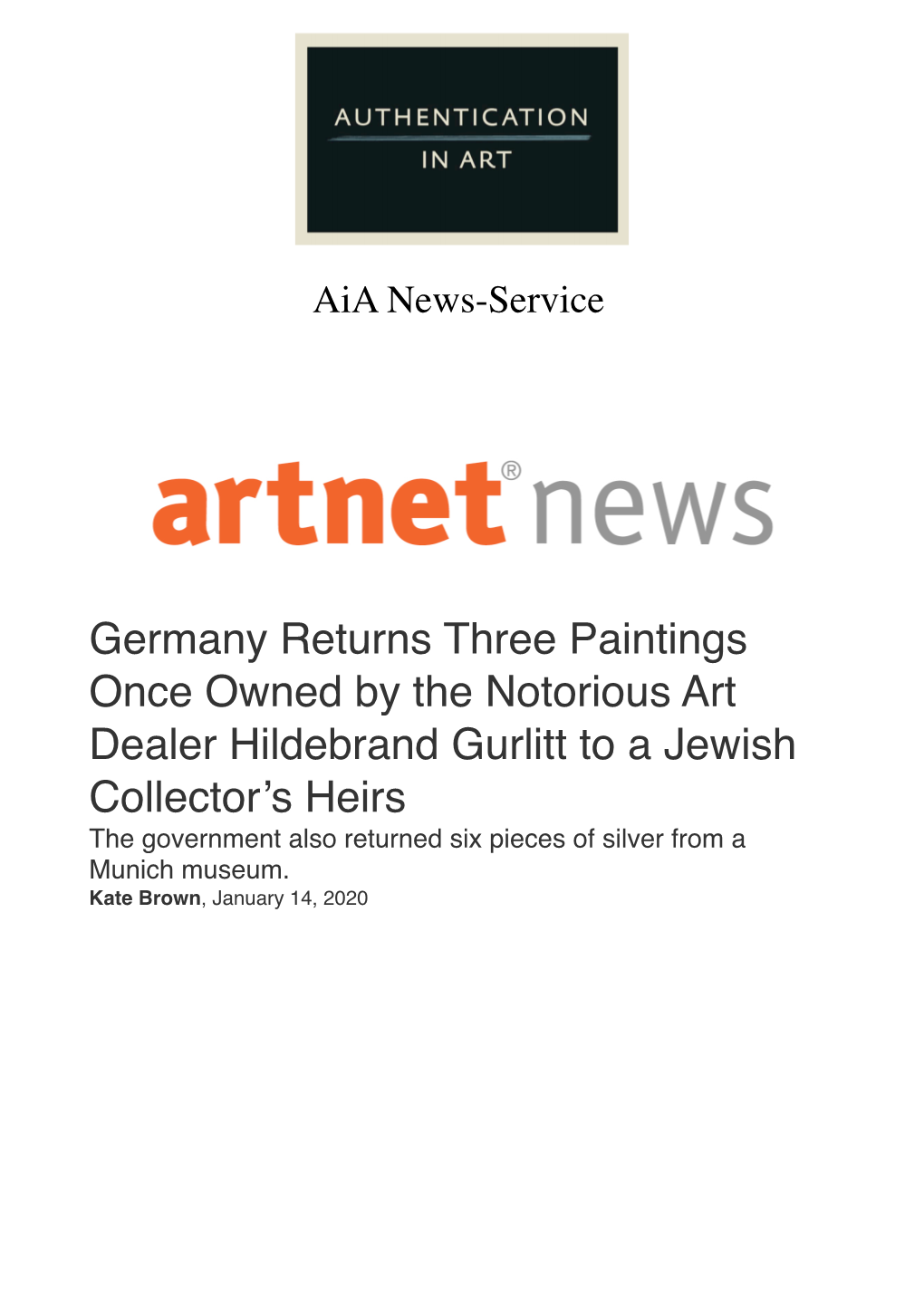 Germany Returns Three Paintings Once Owned by the Notorious Art