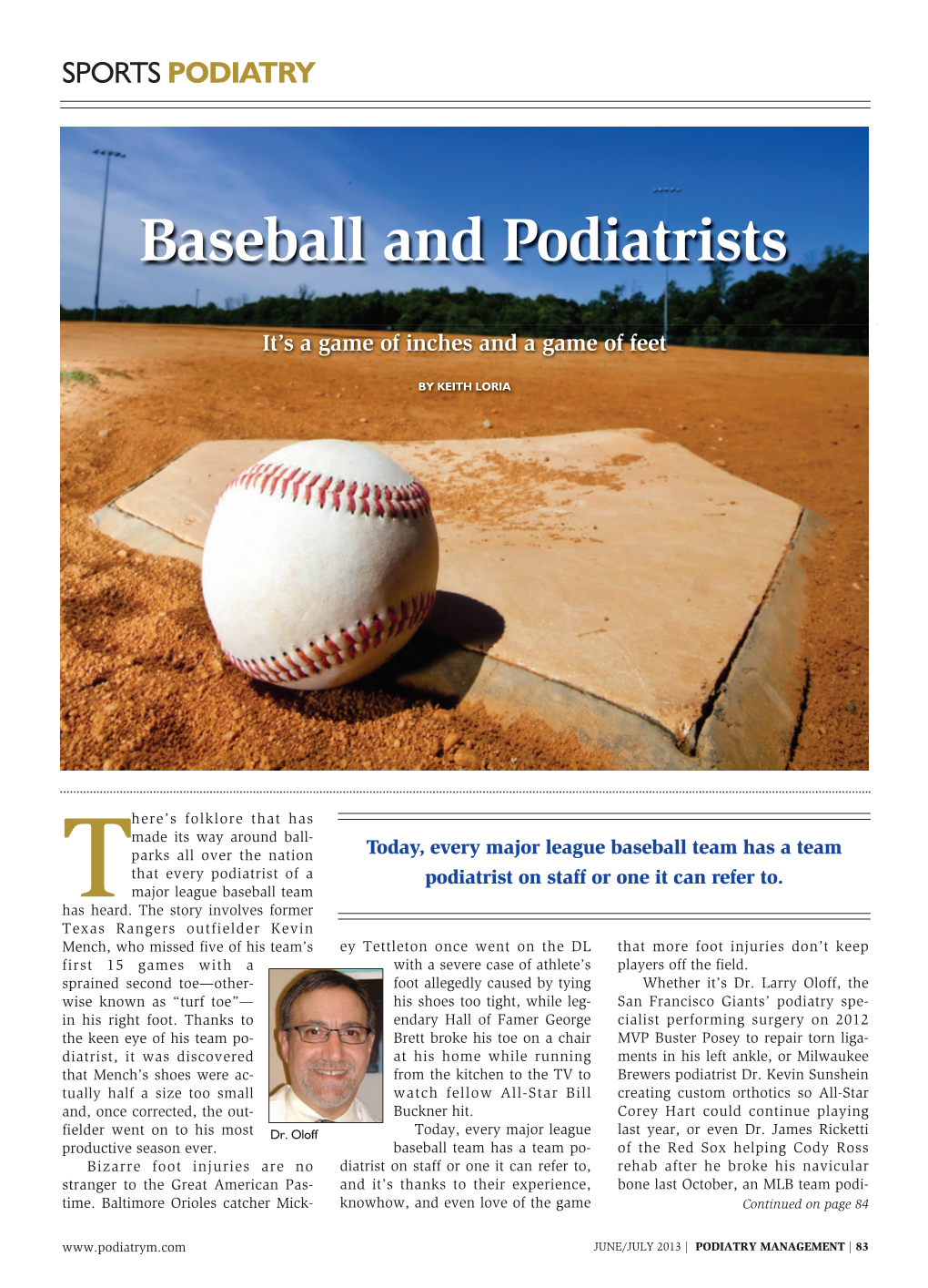 Baseball and Podiatrists