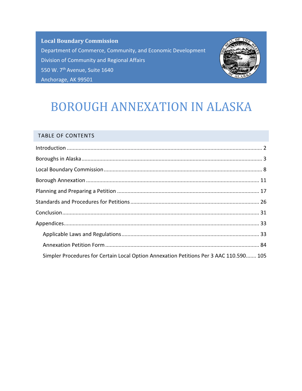 Borough Annexation in Alaska