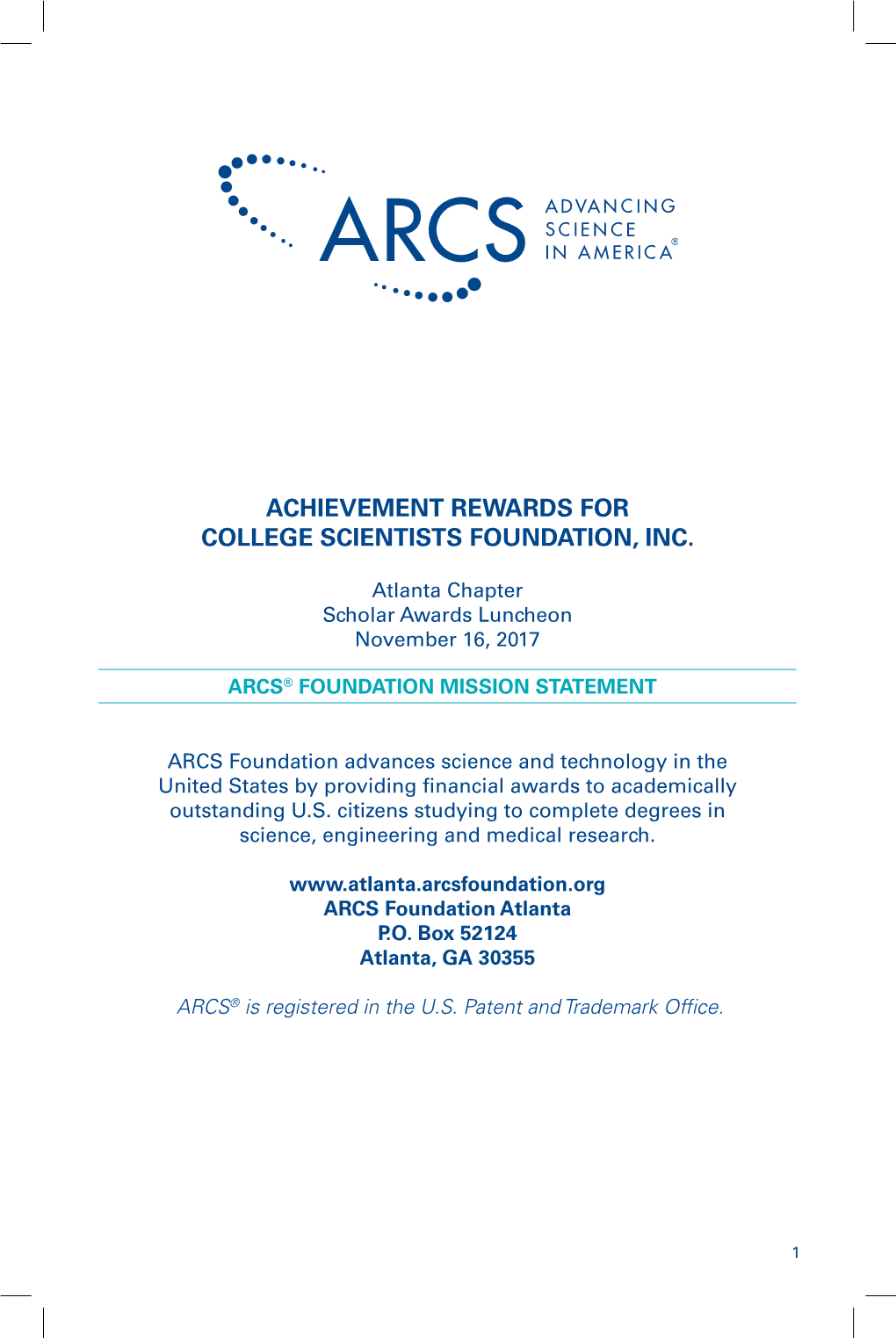 Achievement Rewards for College Scientists Foundation, Inc