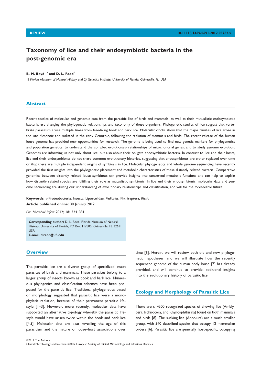 Taxonomy of Lice and Their Endosymbiotic Bacteria in the Post-Genomic Era