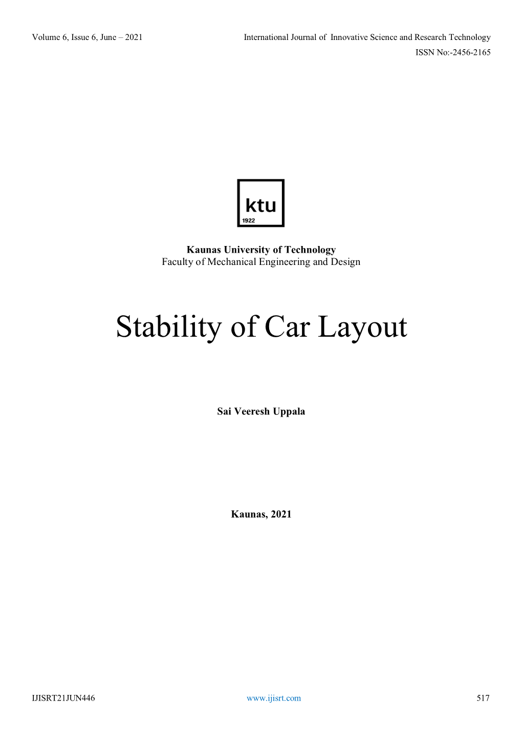 Stability of Car Layout