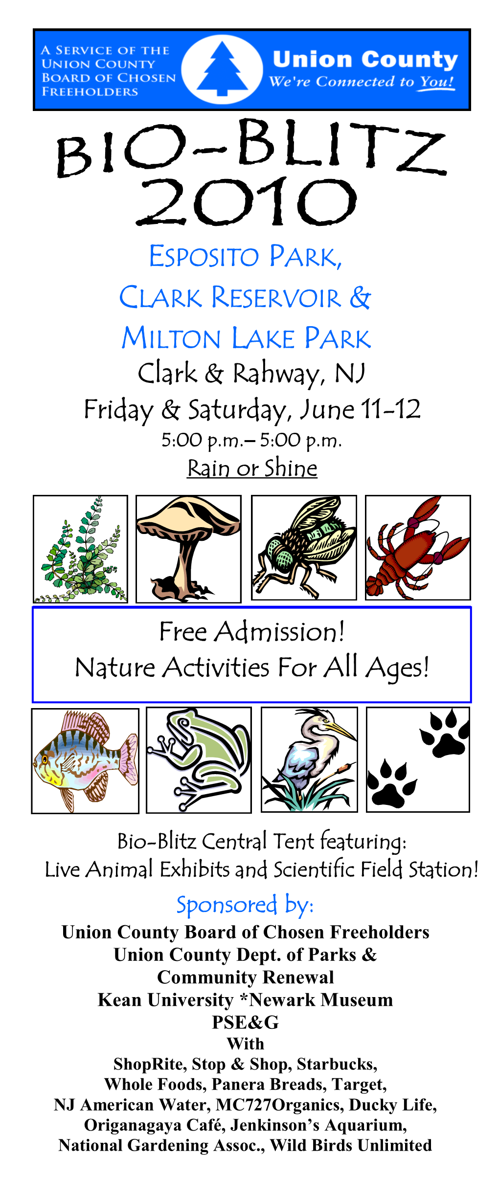 Nature Activities for All Ages! Clark & Rahway, NJ Friday & Saturday