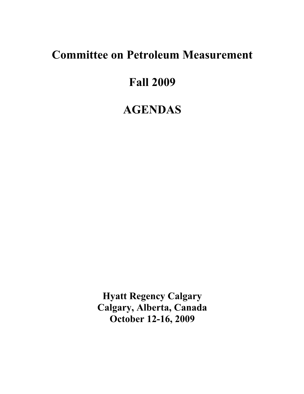 Committee on Petroleum Measurement