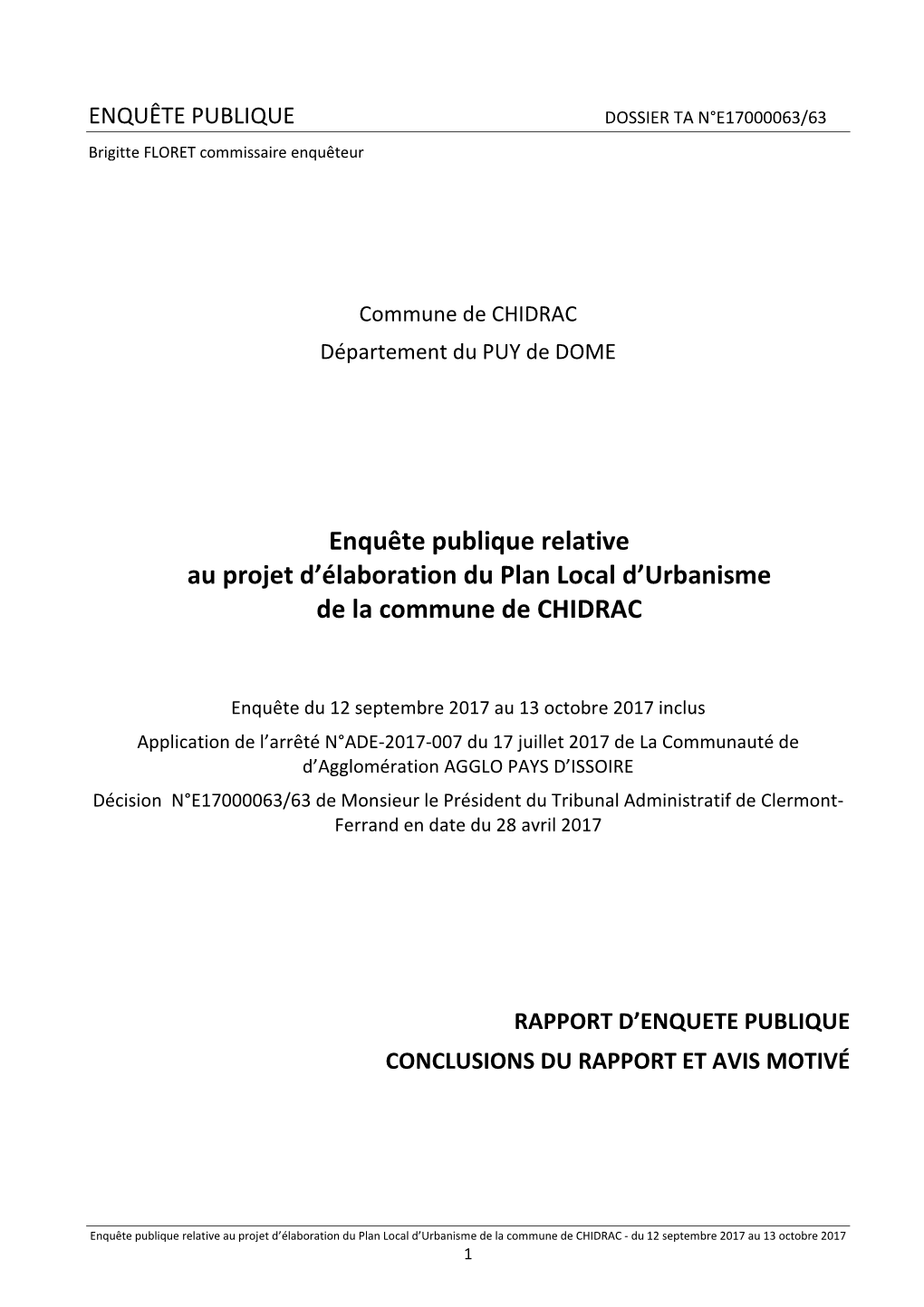 Rapport Chidrac