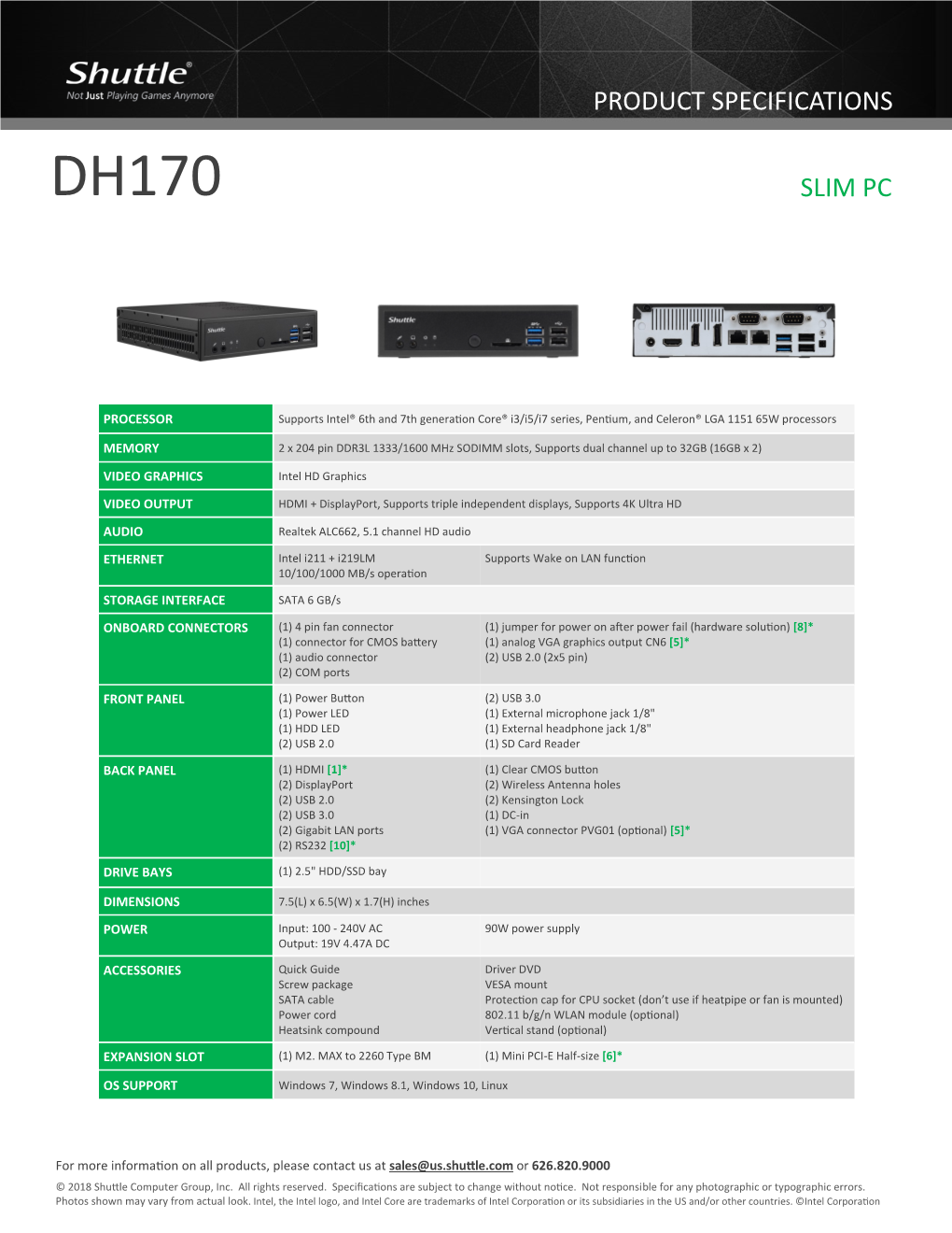 DH170-Specs Update.Pdf
