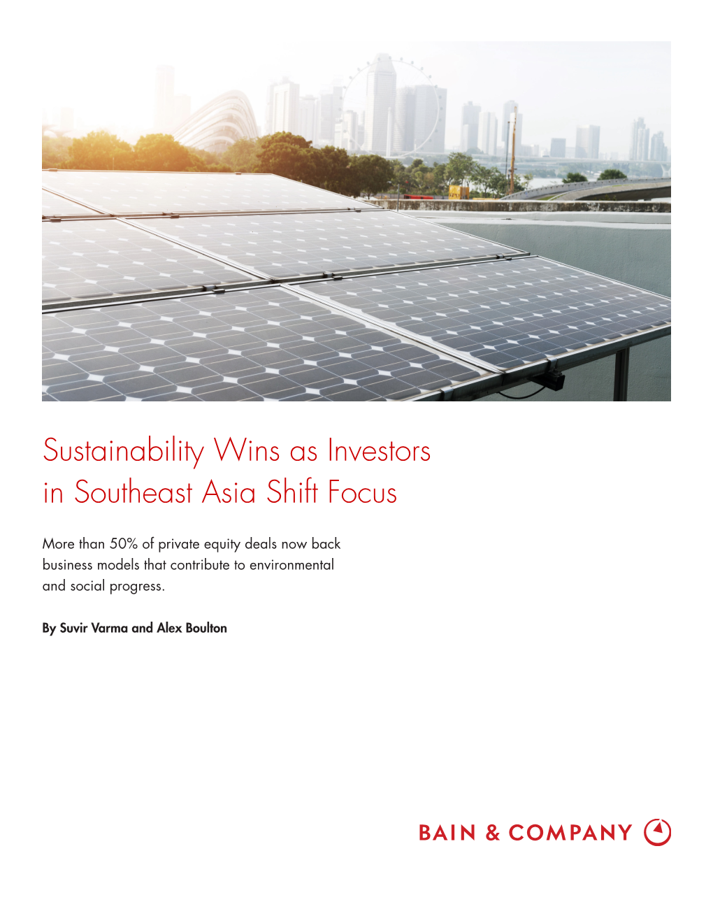 Sustainability Wins As Investors in Southeast Asia Shift Focus