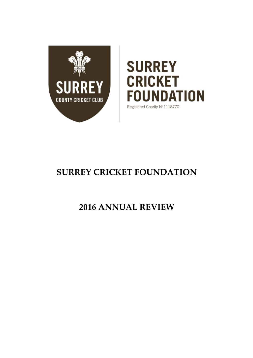 Surrey Cricket Foundation 2016 Annual Review