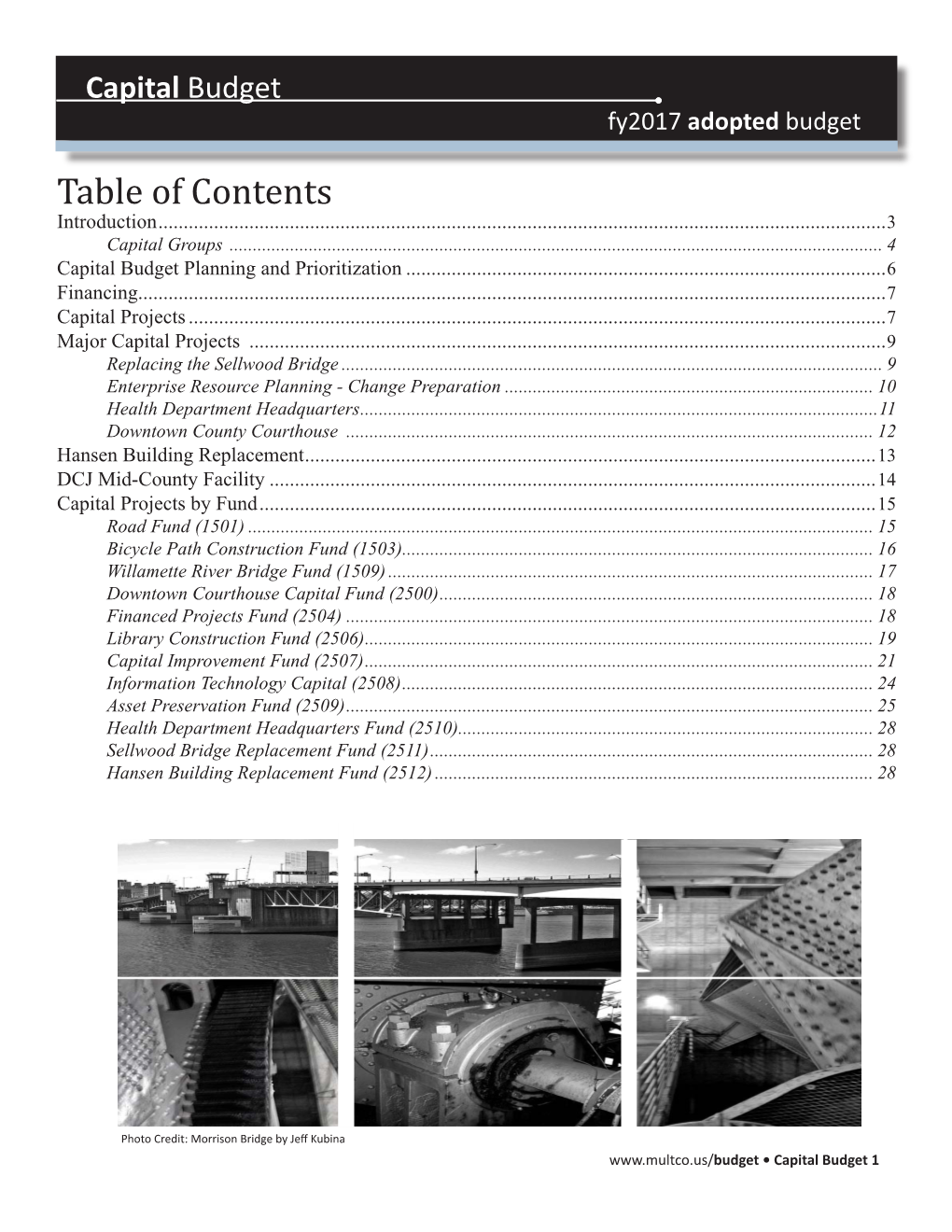 Table of Contents