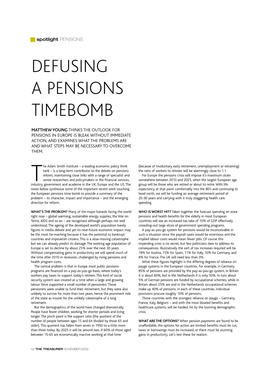 Defusing a Pensions Timebomb