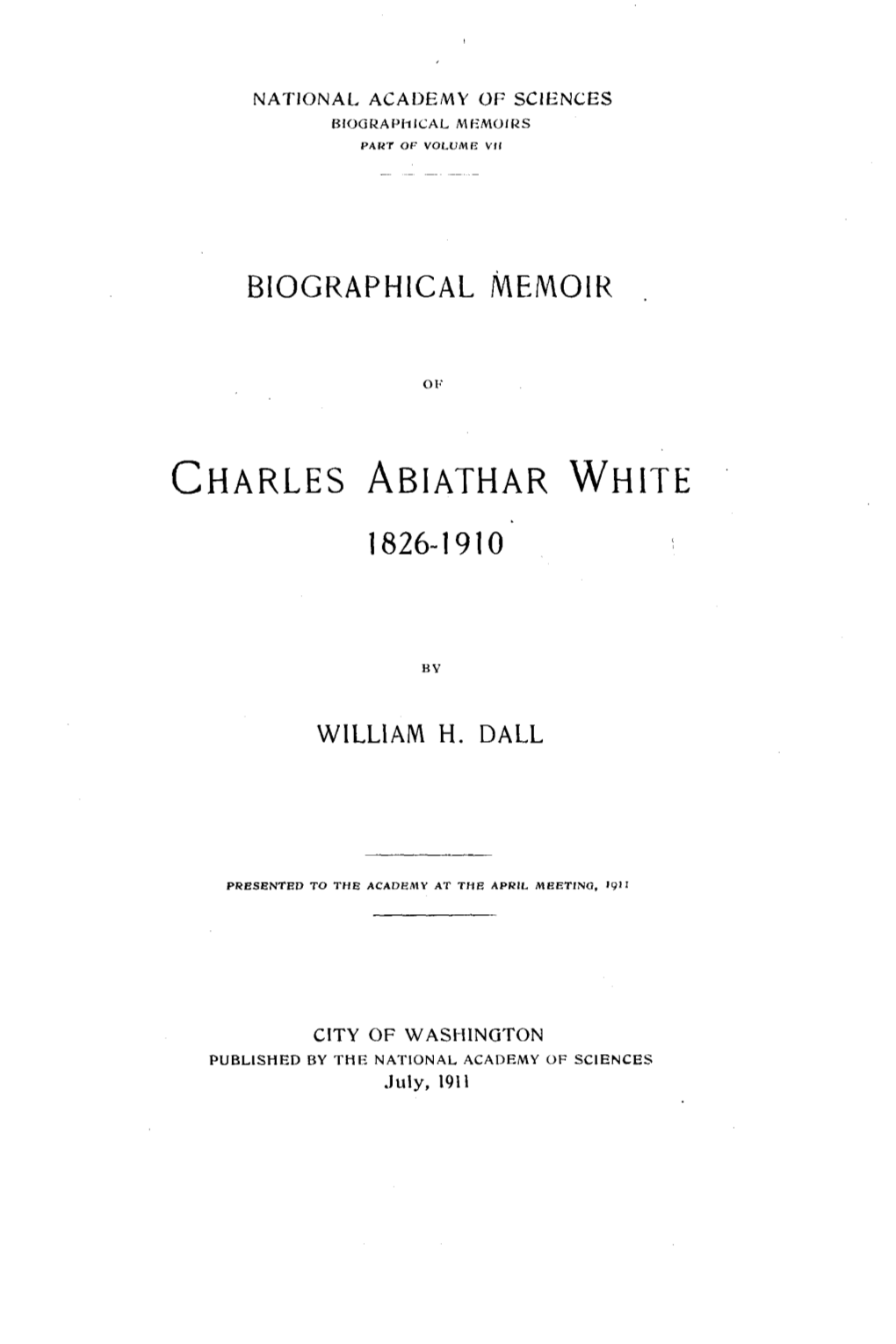 Charles Abiathar White