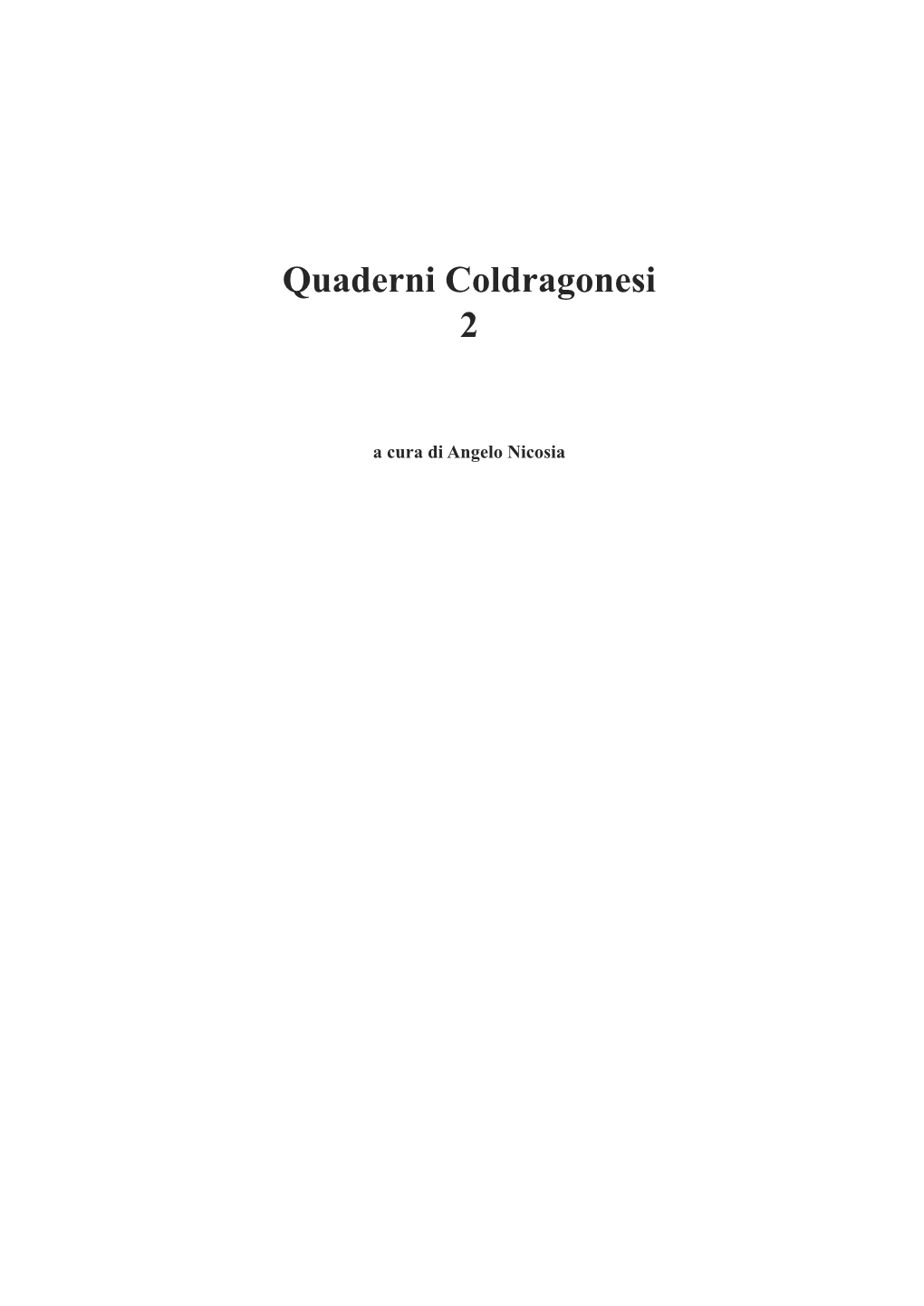 Quaderni Coldragonesi 2