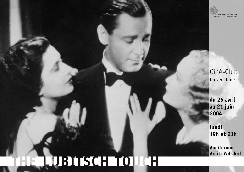 The Lubitsch Touch, Paris, Ramsay (“Poche Ci- Néma”), 1997