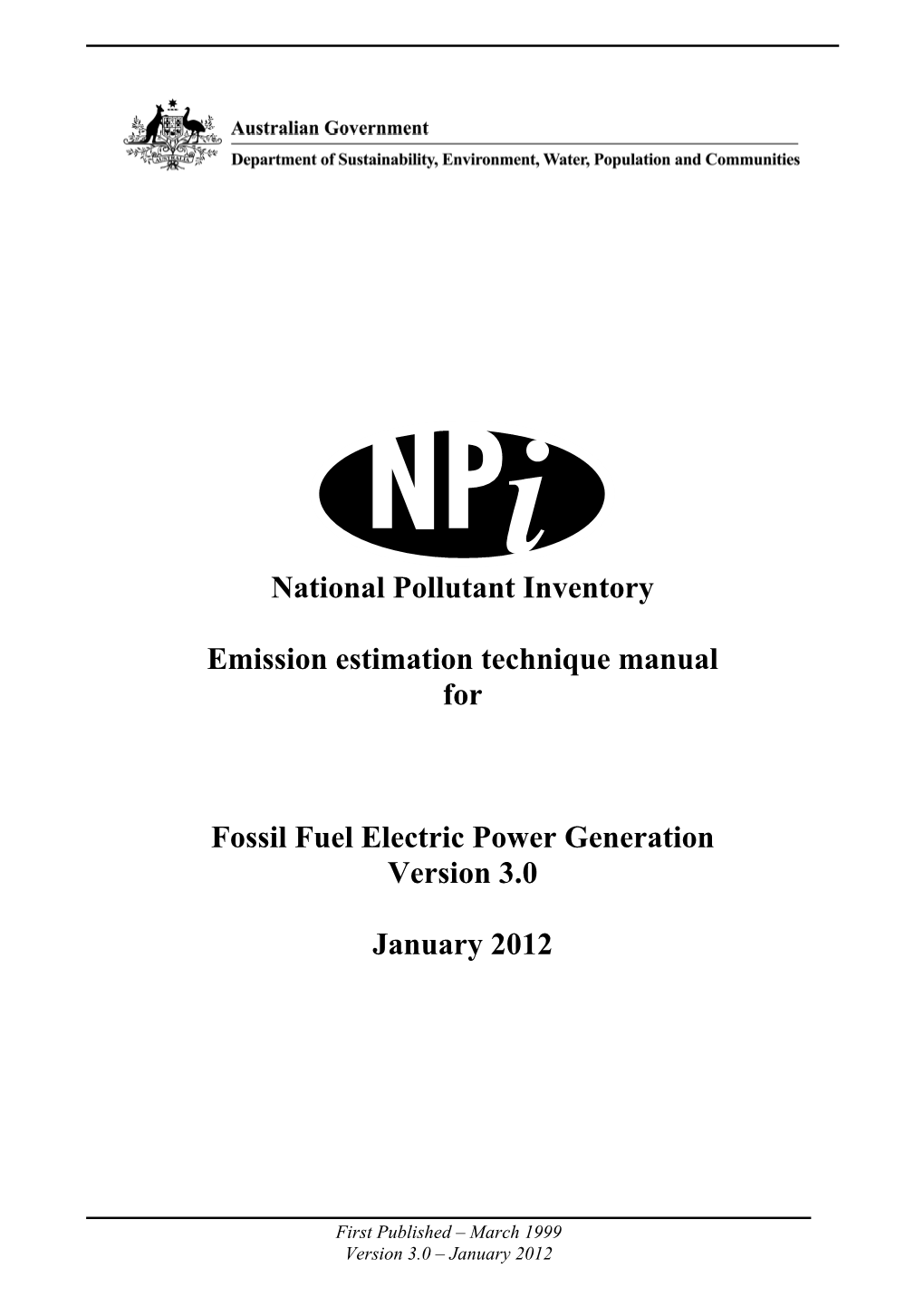Emission Estimation Technique Manual for Fossil Fuel Electric Power Generation, Report to the Electricity Supply Association of Australia, 2002
