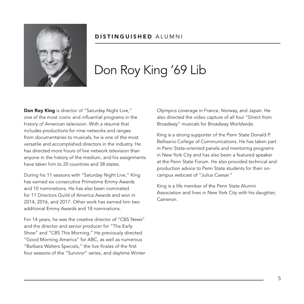 Don Roy King ’69 Lib