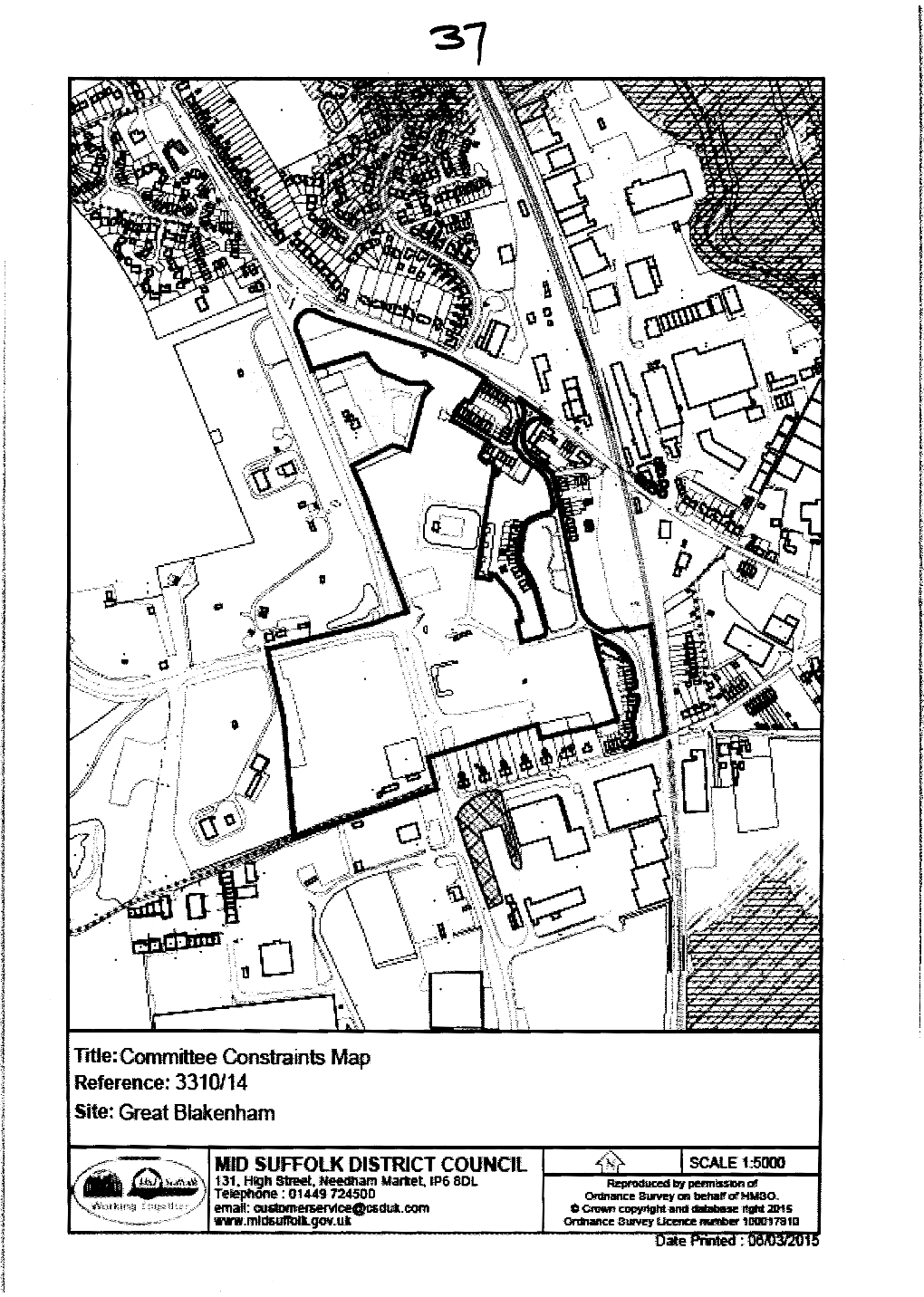 Title: Committee Constraints Map Site: Great Blakenham