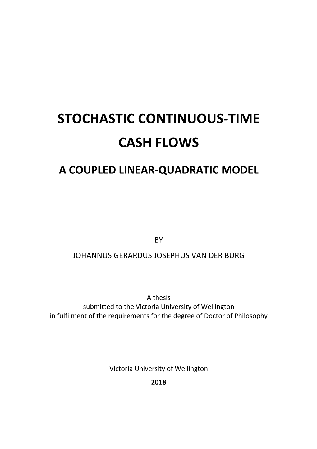 Stochastic Continuous-Time Cash Flows