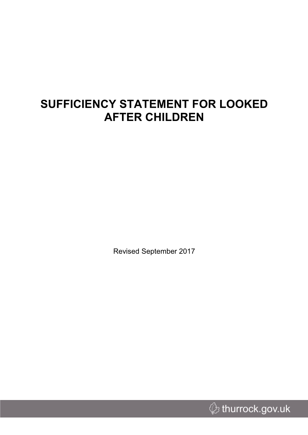 Sufficiency Statement for Looked After Children