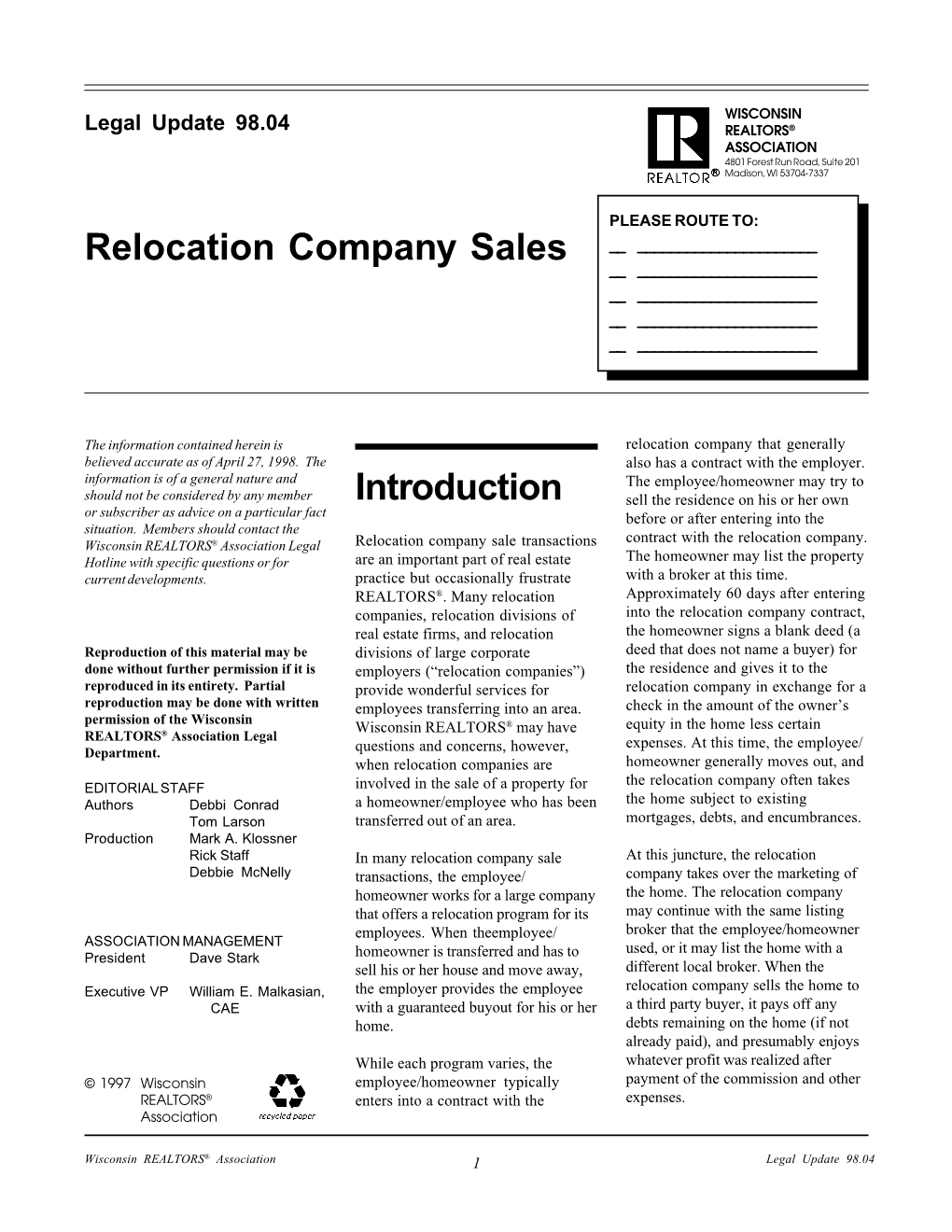 Relocation Company Sales Introduction