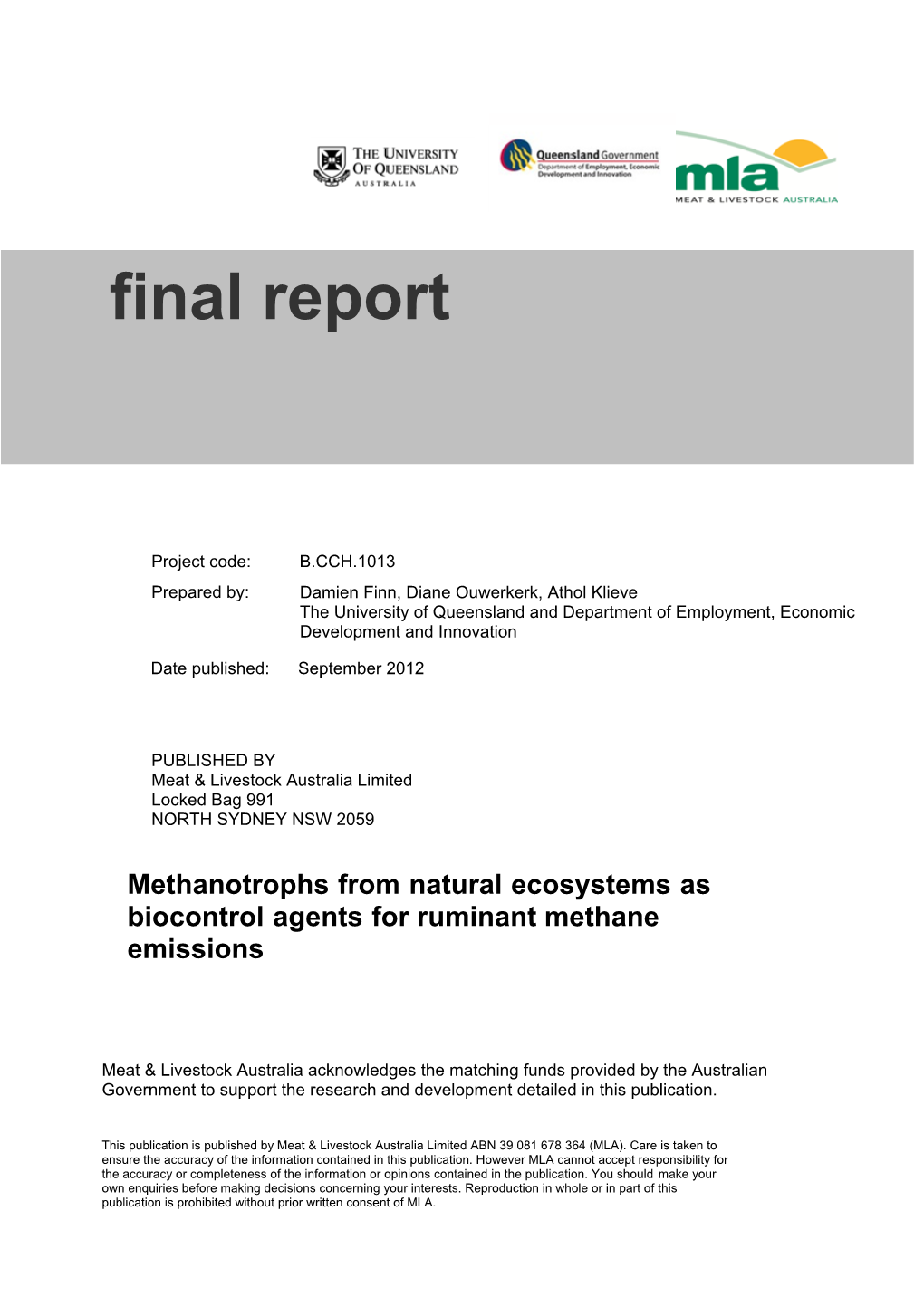 B.CCH.1013 Final Report