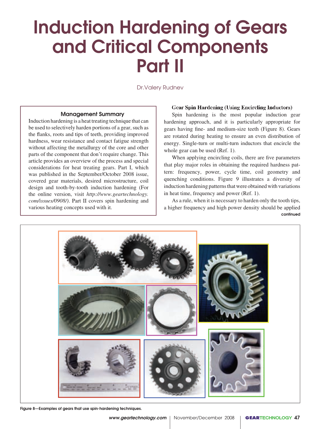 Induction Hardening of Gears and Critical Components Part II